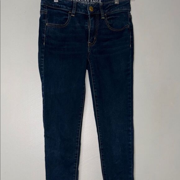 American Eagle Outfitters Blue Skinny Jeans Classic Fit - Picture 7 of 12